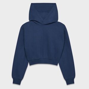 The Constant Babaton Cropped Oversized Hoodie in Navy